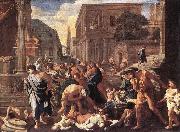 POUSSIN, Nicolas The Plague at Ashdod asg oil on canvas